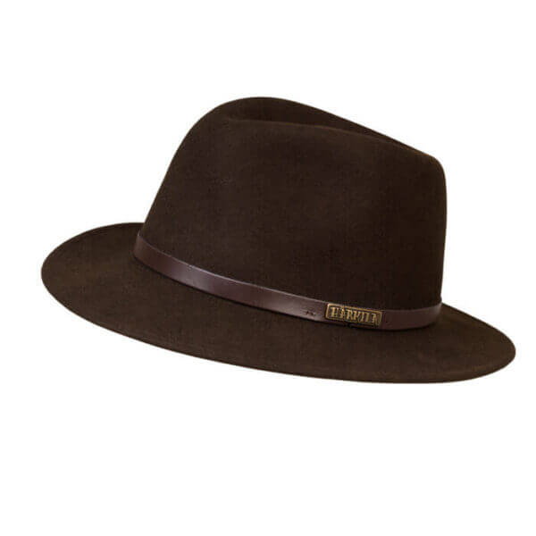 sombrero de fieltro marron