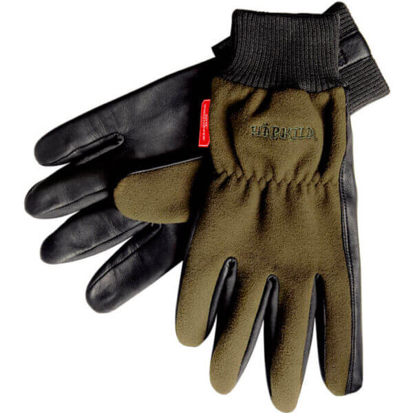 guantes de caza de piel y cortaviento