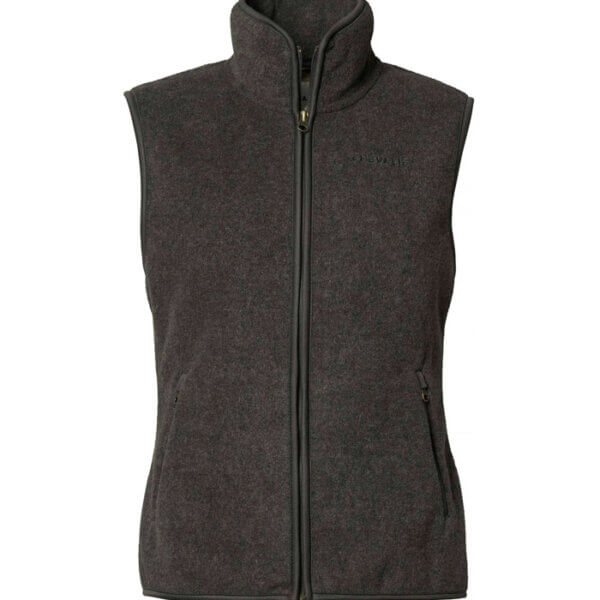 chaleco polar gris antracita de mujer