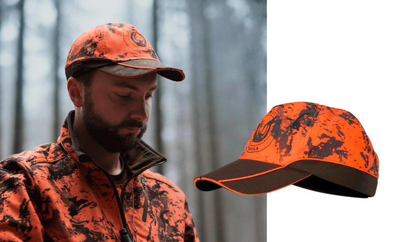 gorra caza naranja seguridad alta visibilidad