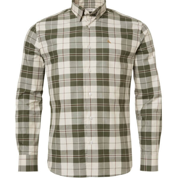 camisa de caudros de hombre de caza y de campo