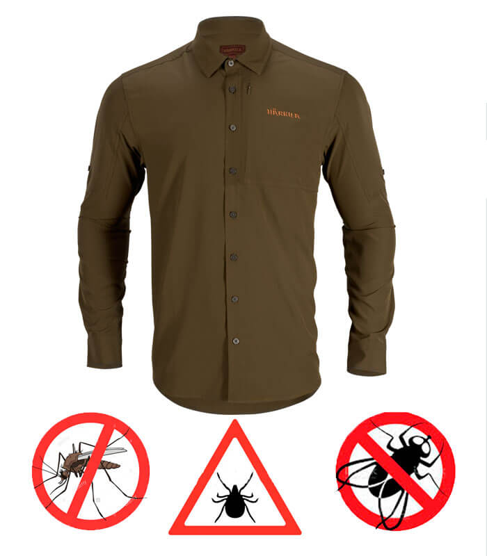 camisa harkila anti mosquito garrapatas