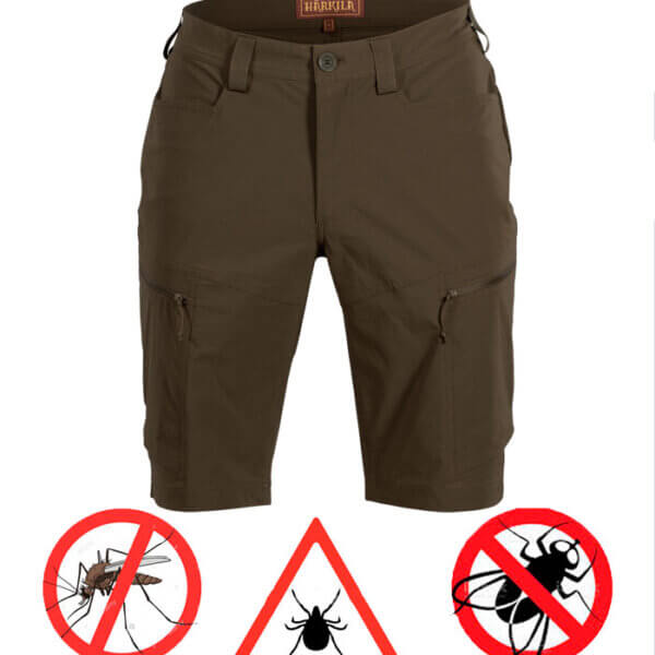 pantalones cortos anti mosquito y garrapatas