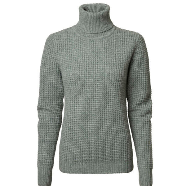 jersey de mujer lana cuello alto punto grueso y caliente para el invierno