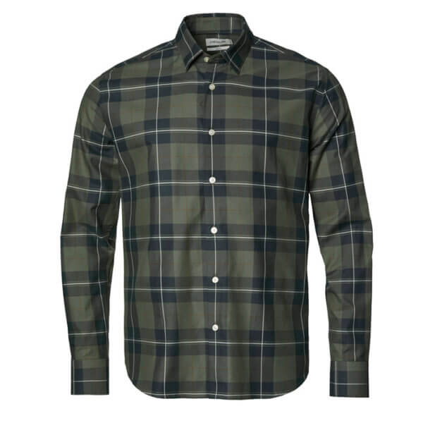camisa de cuadros moda campera hombre
