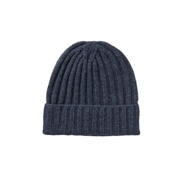 gorro de lana azul