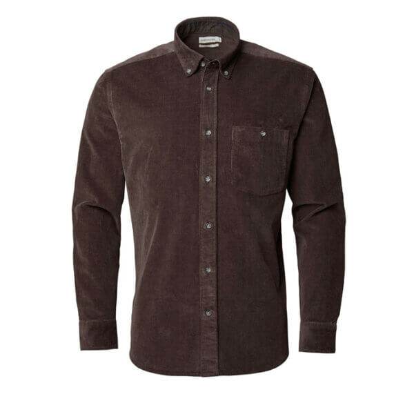camisa de pana marron de hombre