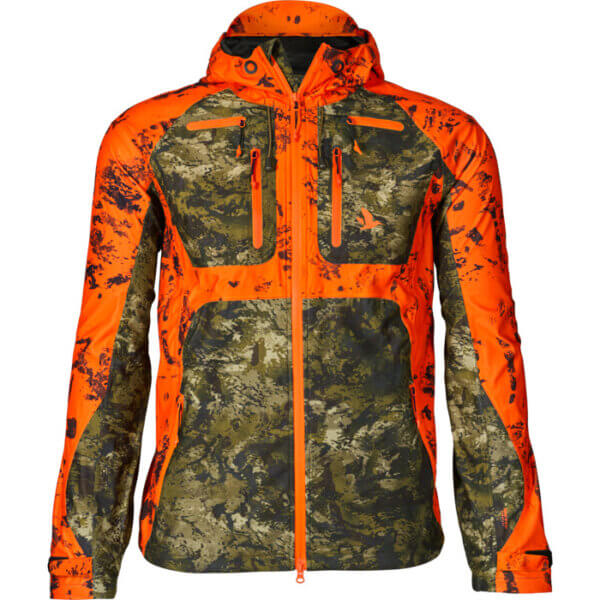 chaqueta caza seeland alta visibilidad naranja impermeable