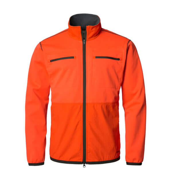 chaqueta cortaviento naranja de alta visibilidad turopadecaza