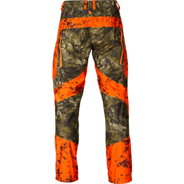 pantalones caza seeland impermeables alta visibilidad camu y naranja