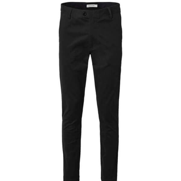 pantalones algodon negro hombre