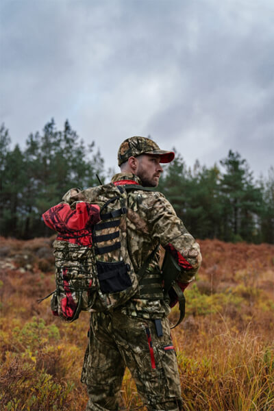 mochila de caza porta rifle harkila