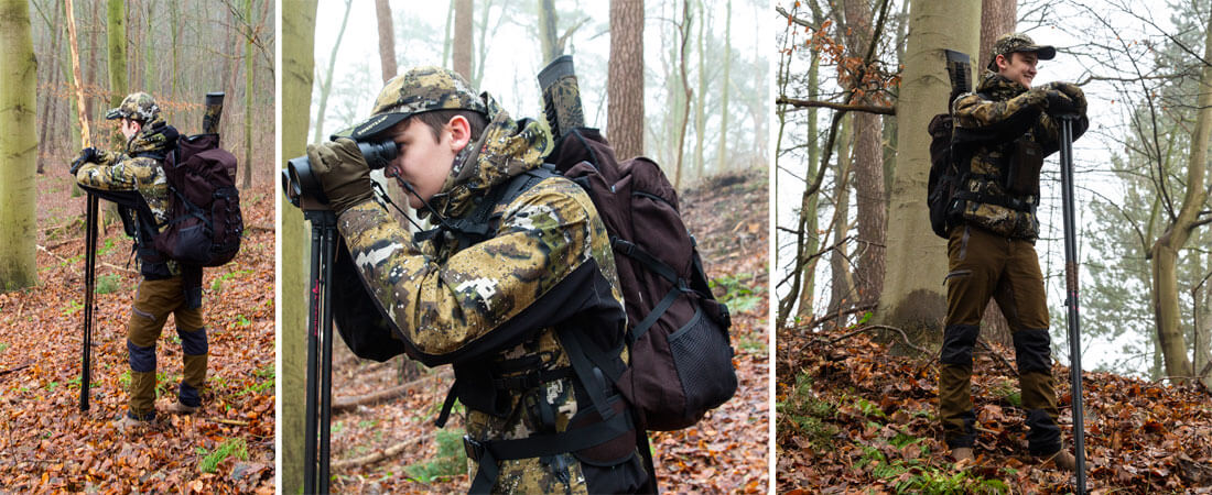 mochilas de caza de rececho porta rifle