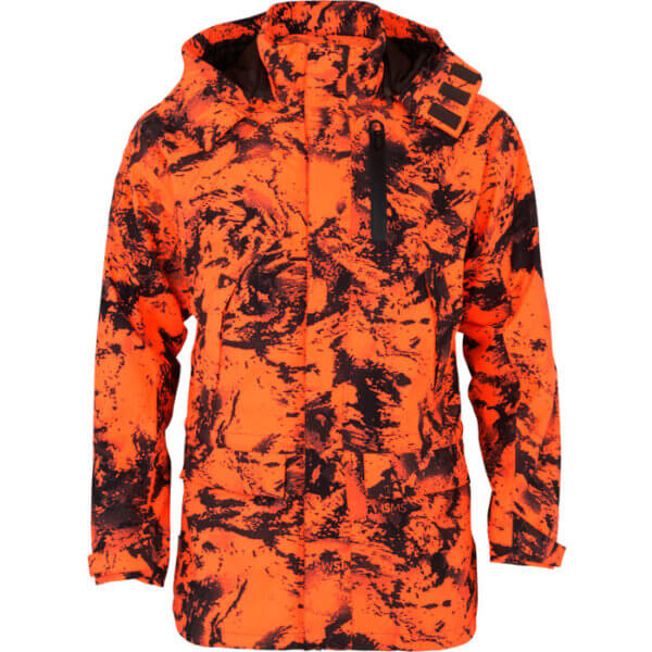 chaqueta de caza naranja y caliente de harkila