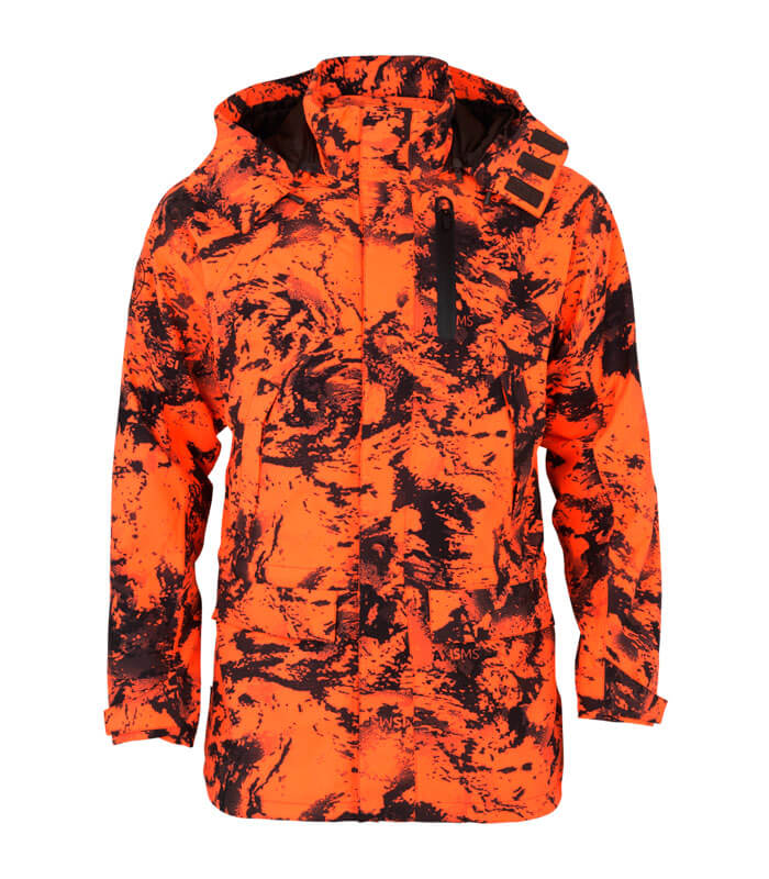 chaqueta de caza naranja y caliente de harkila