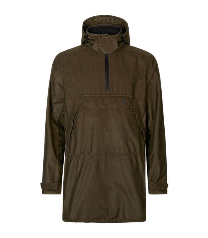 chaqueta de caza larga para esperas con lluvia