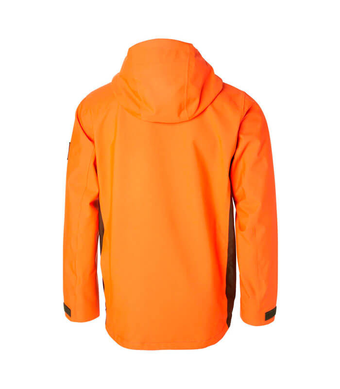 chaqueta de caza naranja de seguridad anti espinos y resistente
