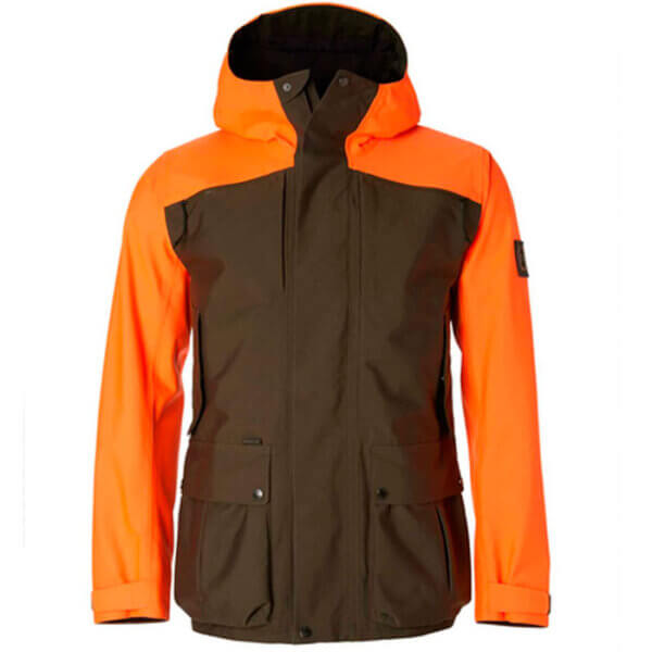 chaqueta de caza naranja de seguridad anti espinos