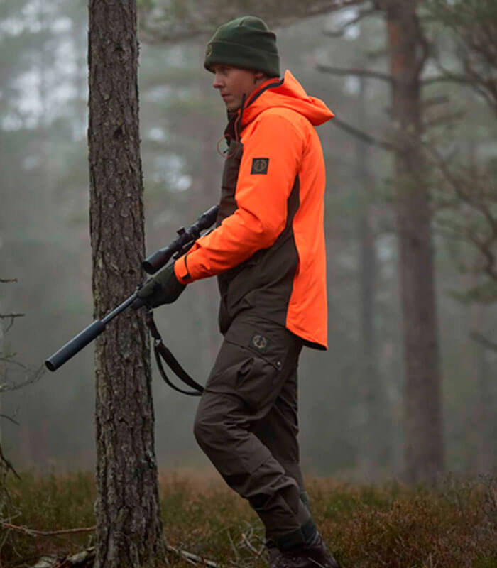 Chaqueta de caza Naranja AltaVisibilidad - Antiespinos Impermeable