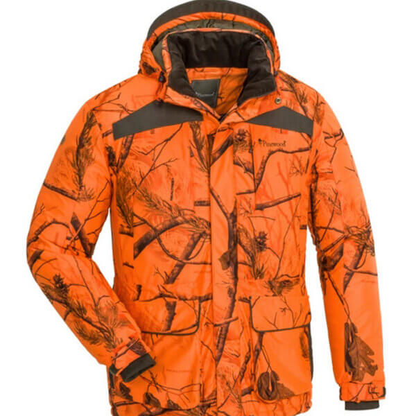 chaqueta de caza caliente frio extremo naranja de seguridad