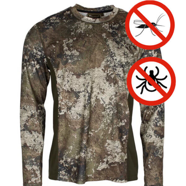 camiseta de caza manga larga anti garrapatas y mosquitos