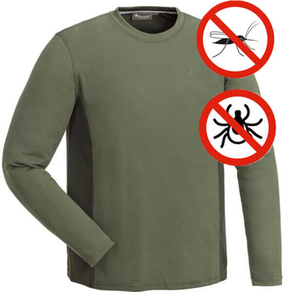 camiseta de caza manga larga anti garrapatas y mosquitos