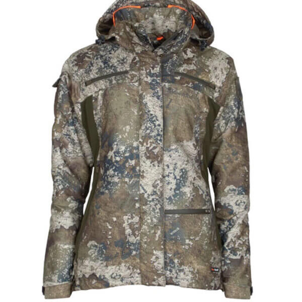 chaqueta de caza de mujer camuflaje impermeable