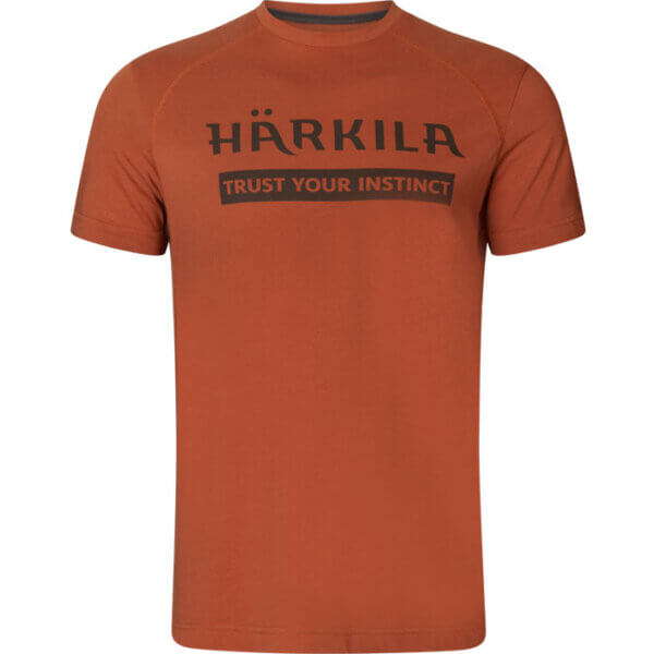 camiseta algodon manga corta con logo de Harkila