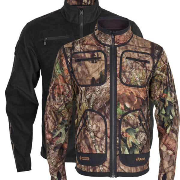 chaqueta polar Kamko de harkila camuflaje mossy oak . polar reversible