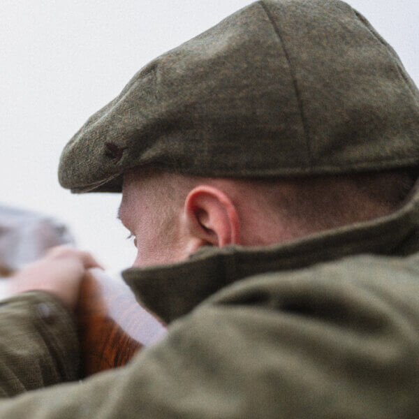 gorra inglesa de tweed de hombre