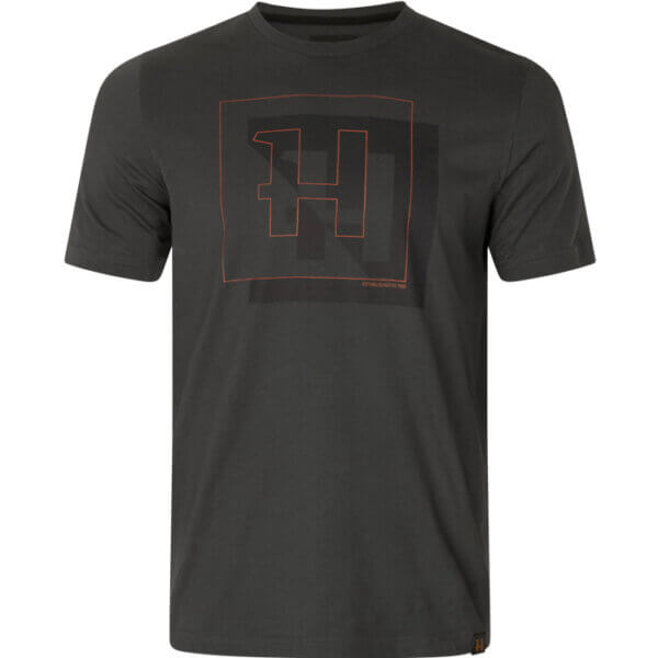 harkila-H-logo-camiseta-hombre-de-algodón-phantom