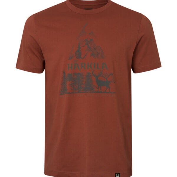 Harkila-Nature-camiseta-de-manga-corta-hombre-Autumn-orange-TuRopaDeCaza