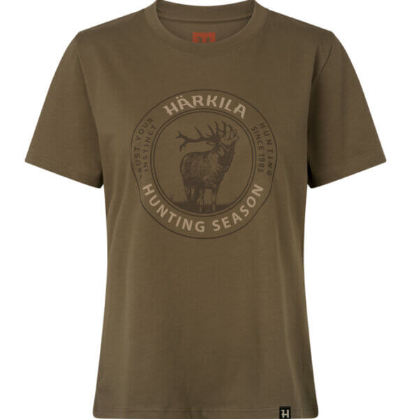 Harkila-Stag-camiseta-de-algodón-verde-para-mujer-TuRopaDeCaza